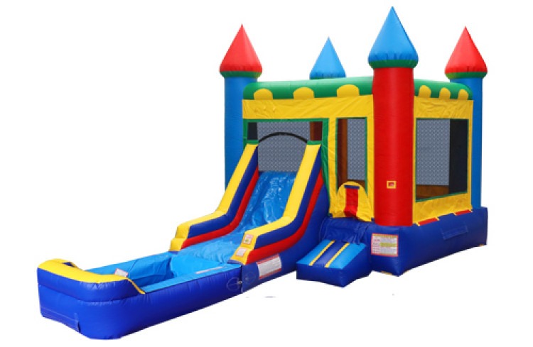 Colorful Bounce House Waterslide Combo